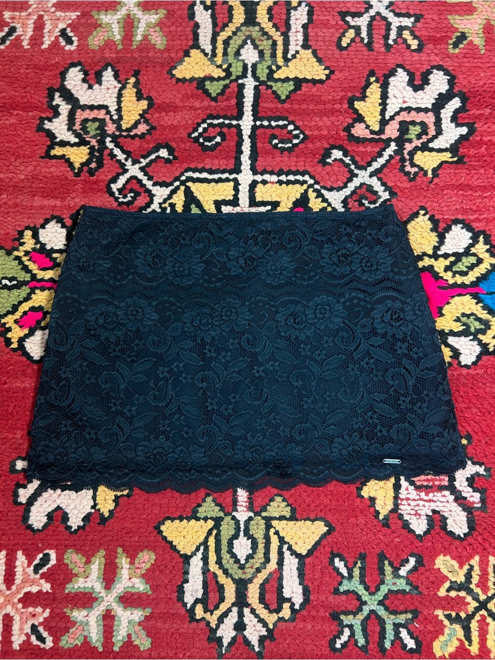 Hollister Navy Lace Mini Skirt